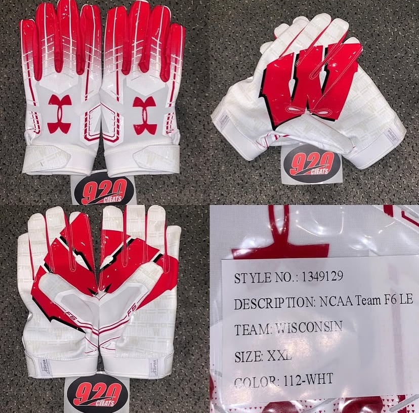 Wisconsin Badger UA F6 Gloves